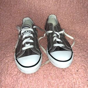 Converse One Star Grey Boy Sneakers Size 2